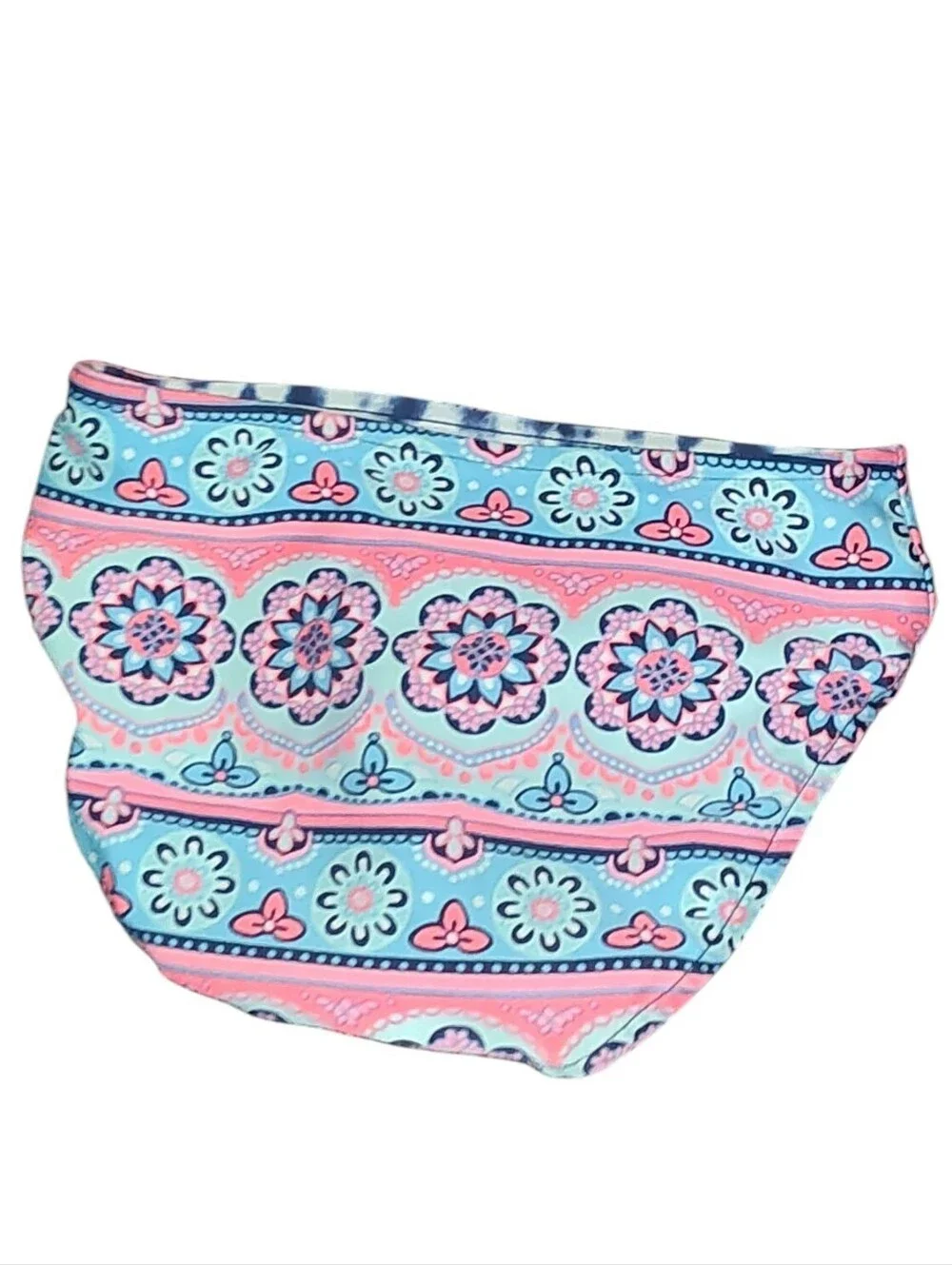 Justice Girls Reversible Tie-Dye & Floral Bikini Swimsuit Bottom Size XL